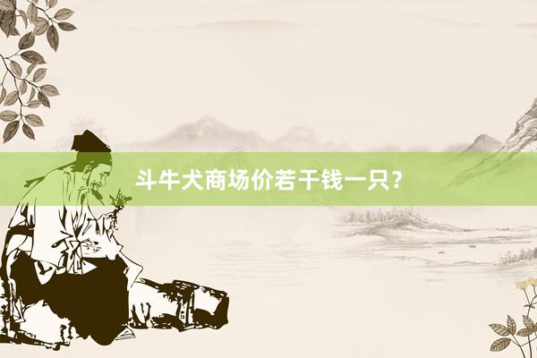 斗牛犬商场价若干钱一只？